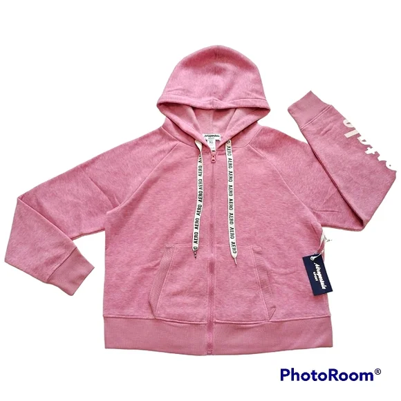 🐝 Aéropostale Pink Athletic Hoodie NWOT - Picture 1 of 5
